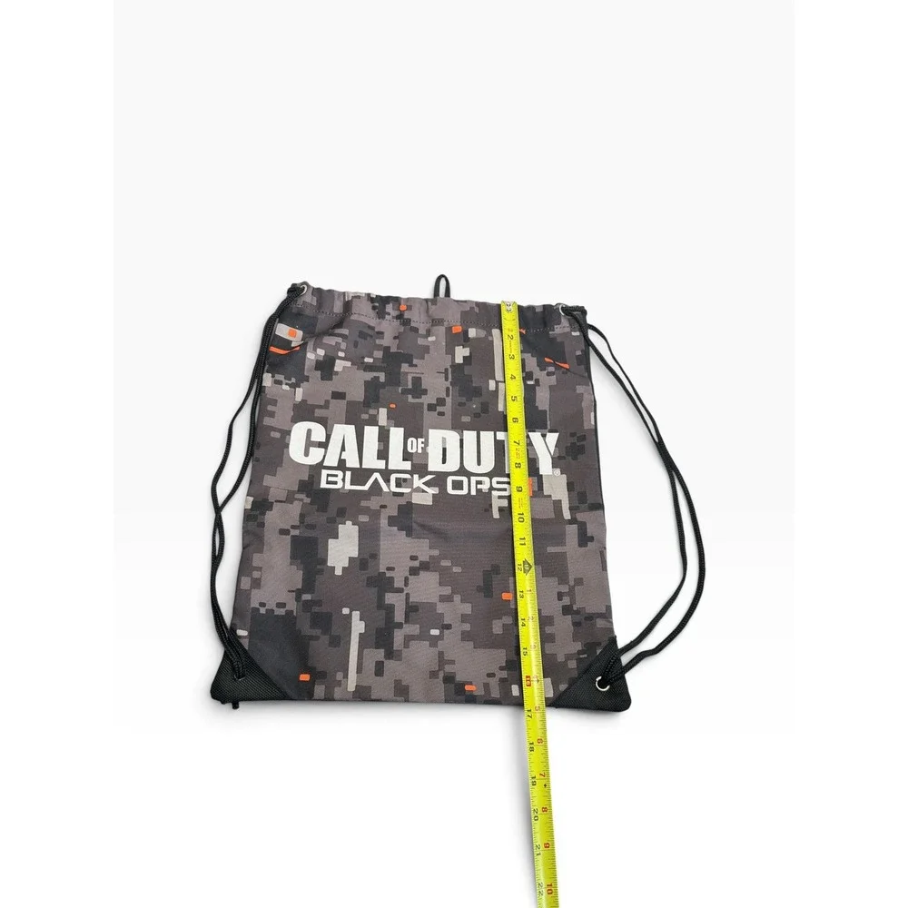2012 Call of Duty Black Ops II Drawstring Bag Grey Camo Gaming Merch